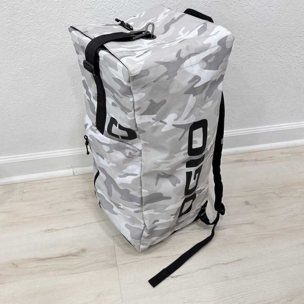 OGIO Gray Camo Backpack Duffel Bag Soft Case Ventilated Men Travel Sports